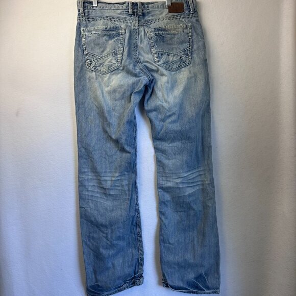 BKE Jeans Men’s 36XL 36x35 Tyler Straight Buckle Denim Distressed Western Cowboy - Picture 8 of 9